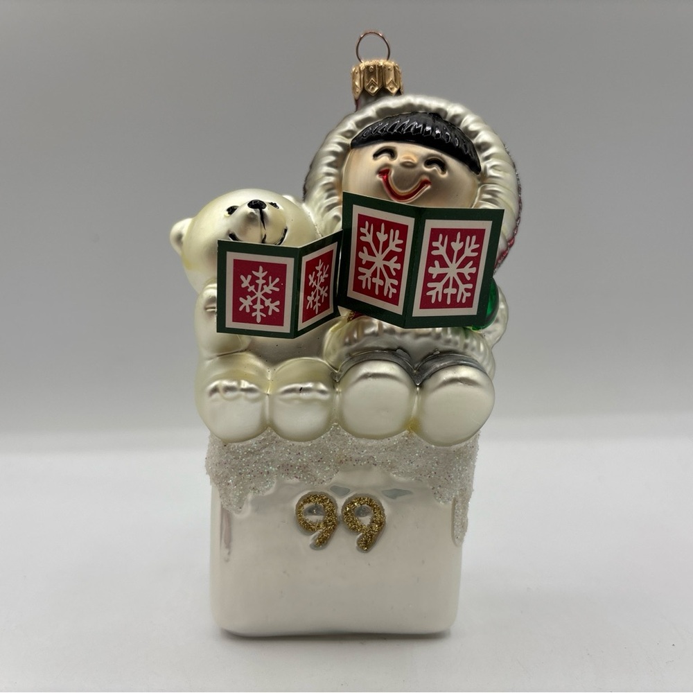 Hallmark Keepsake Ornament 1999 Crown Reflections Frosty Friends Blown Glass